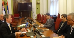 7 October 2016 The Foreign Affairs Committee Chairman in meeting with the Iranian Ambassador to Serbia